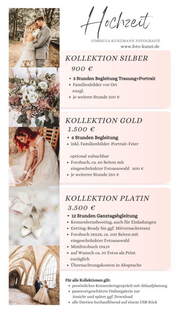 Hochzeitsangebote Cordula Kunzmann Fotografie